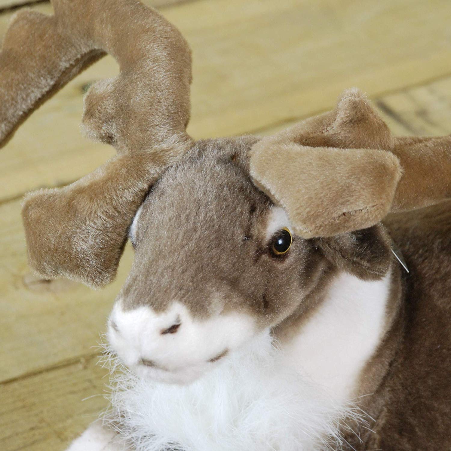 Premier Brown 40Cm Sitting Fabric Plush Reindeer Christmas Decoration / Ornament