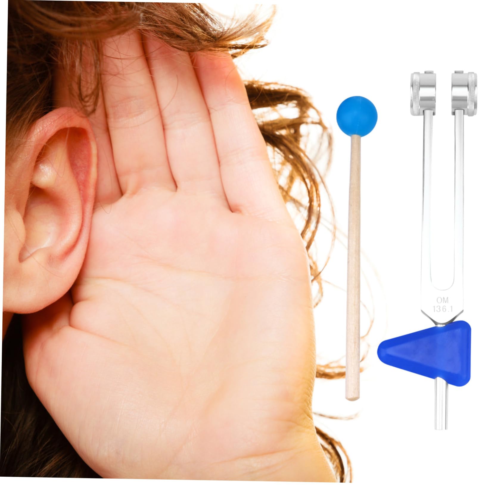 ifundom Yoga Healing Tuning Fork Set Aluminum Alloy 2-point Frequency Y-shape Design Storage Bag Random