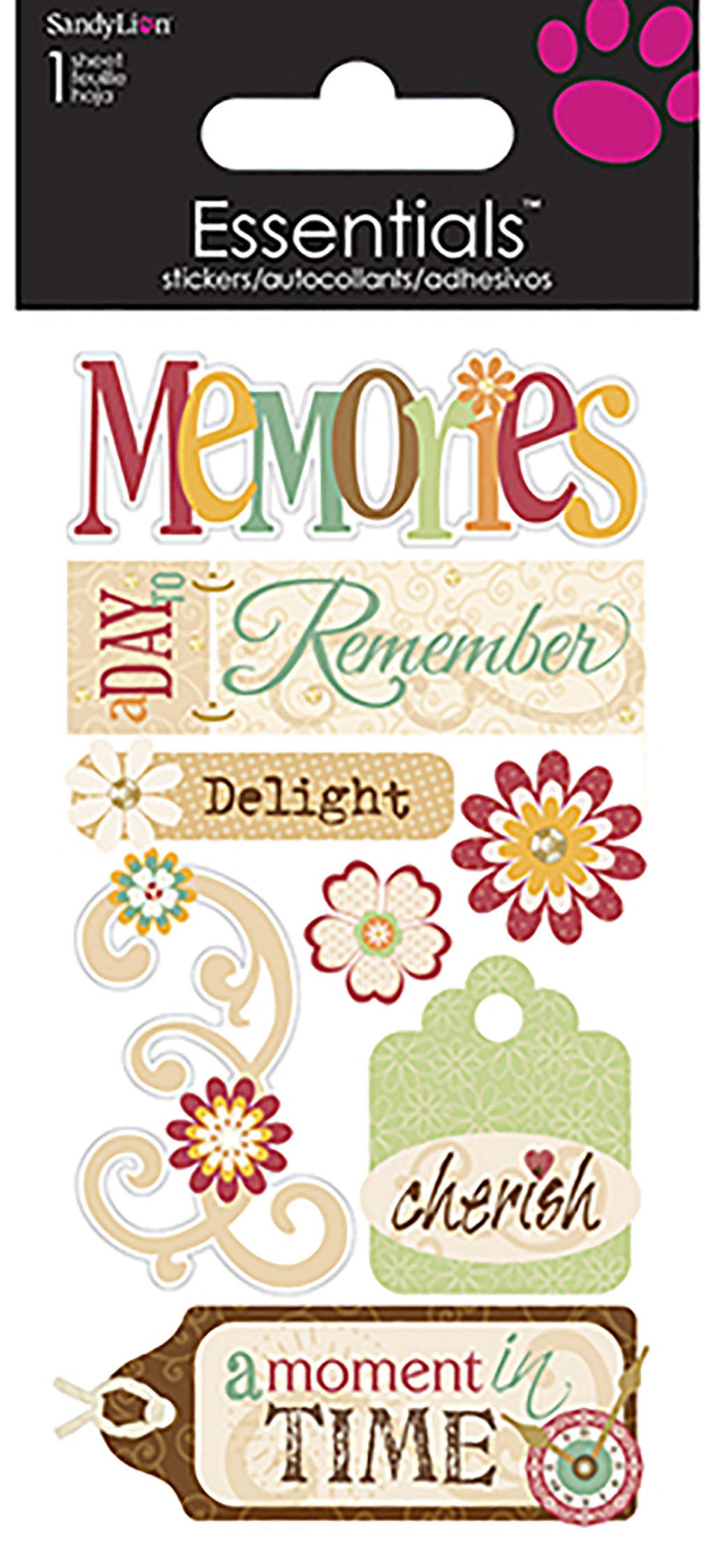 Sandylion Essential Handgefertigte Aufkleber 'Reiseabenteuer' | Für Scrapbooking & Kreative Projekte