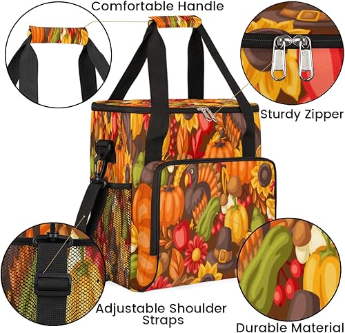 Miniatura 6 de Bolsa de café de pavo de Acción de Gracias, decoración de Acción de Gracias, bolsa de almacenamiento de viaje, compatible con Keurig K-Mini o K-Mini