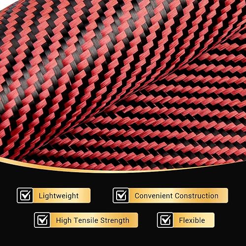 Miniatura 32 de BARTOO Rollo de tela de fibra de carbono de 4.9 pies x 12 pulgadas, 2 x 2 tejido de sarga de 3 k/7.76 oz, hoja de fibra de carbono de alta Azul