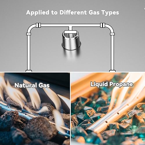 Miniatura 5 de Skyflame Sartén y quemador lineal de acero inoxidable con tapa de quemador, 36 x 6 pulgadas