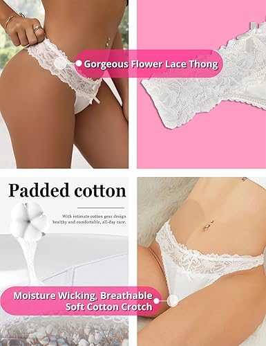 Miniatura 4 de ohyeah Ropa interior de encaje para mujer tangas con tanga para mujer tallas XS-4XL