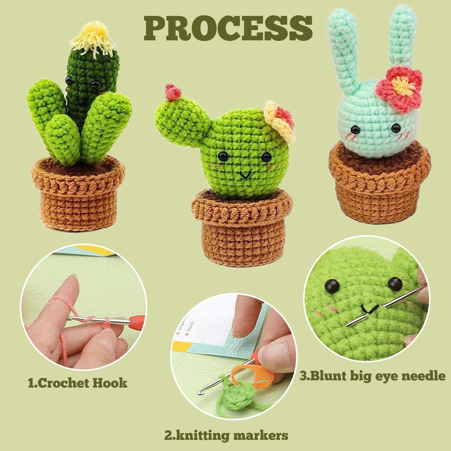 Kit Crochet Débutant Complet Fleurs Dans Un Vase - Tapis à Crochet De Loquet 20x15in Fleurs Colorées DIY
