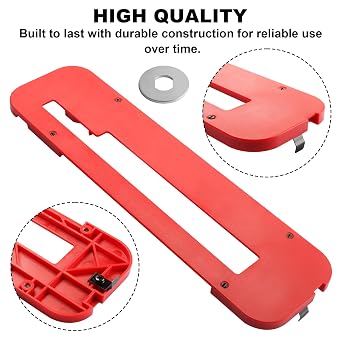 TS1007 Dado Cut Insert Replacement متوافق مع منشار الطاولة Bosch 4100 و4100XC و4000 Series - لوحة حلق معدنية حمراء لشفرات Dado المكدسة