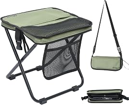 OTraki Pocket Chair, Folding Chair, 12.2 x 12.2 x 11.0 inches (31 x 31 x 28 cm), Portable, Outdoor Chair, Oxford Fabric + Carbon Steel Material, Compact Storage, Easy to Store, Expands in 1 Second