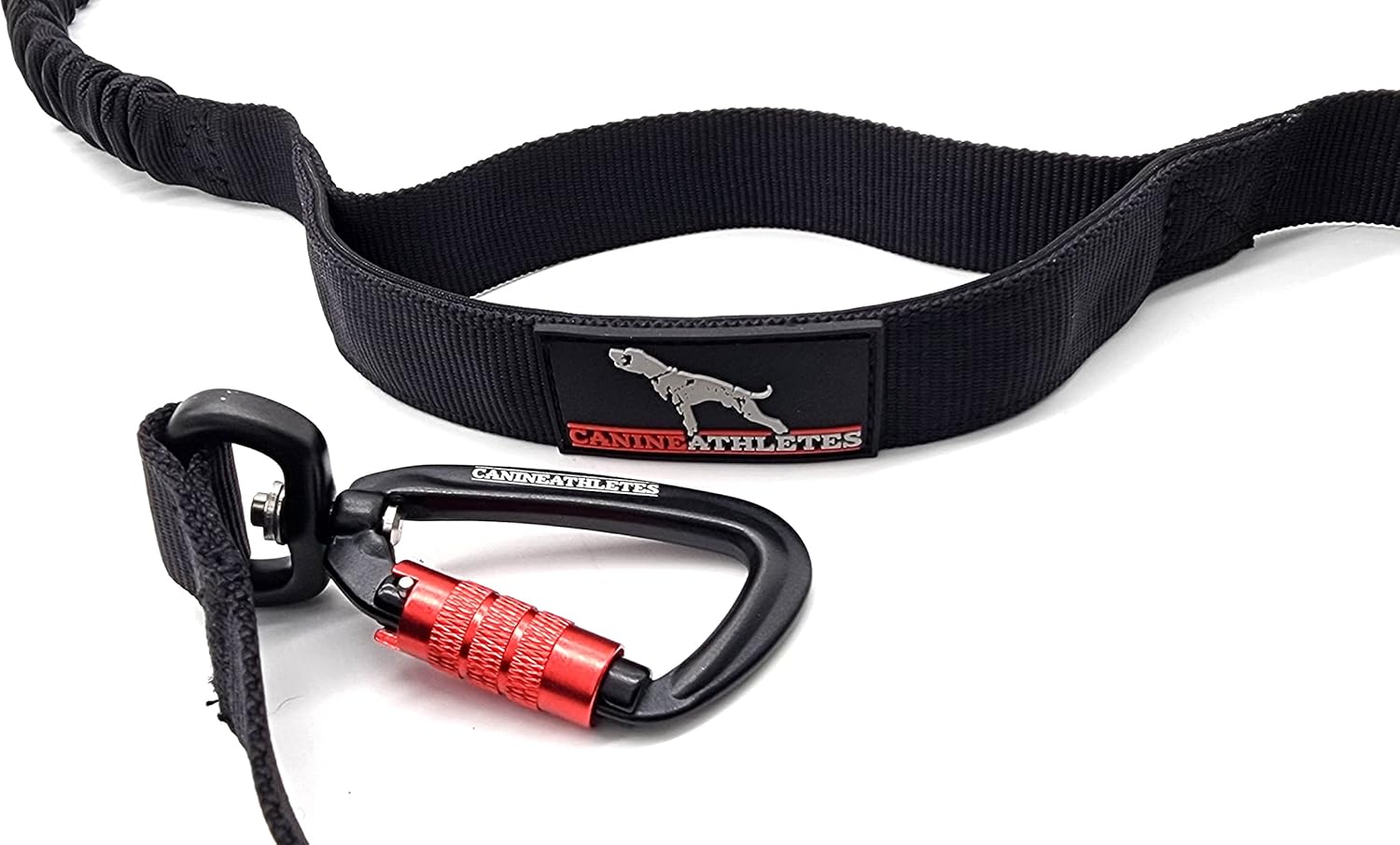 Canine Athletes Sport-HF Dual Padded Handle 10' Hands Free Waist Bungee Dog Leash for Walking, Jogging, Running, Canicross