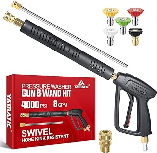 YAMATIC Pressure Washer Wand with Stainless Steel Extension Lance 4000PSI