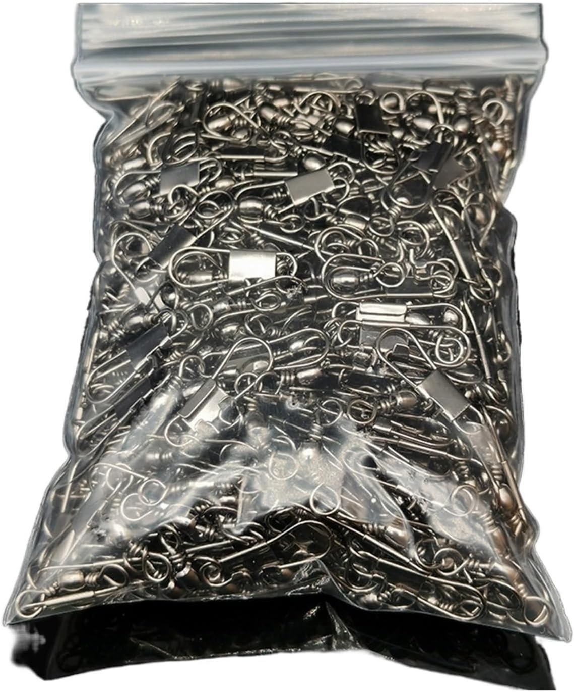 HEXEH Fish Hooks 50 Pcs Winter Ice Fishing Goods Swivel Fishing Connector Pin Bearing Rolling Swivel Snap Fastlock Clips Fishhook Lure Tackle Fishing Accessories (Size : 50PCS Size 1)