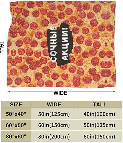 Miniatura 3 de Manta de microforro polar ultrasuave con estampado 3D de pizza de Pepperoni para niños, manta de franela ligera y cálida para viajes