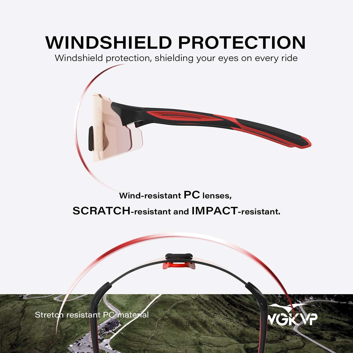 Gafas de sol deportivas polarizadas fotocromáticas sin marco para hombres y mujeres, para conducir, pescar, ciclismo, montaña, protección UV400
