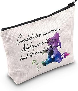 Funny Eeyore Quote Cosmetic Make Up Bag Eeyore Fans Gifts Could Be Worse Not Sure How But It Could Be Eeyore Makeup Zipper Pouch Bag Inspiration Gift (Could Be Worse)