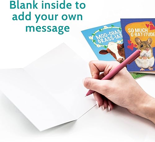 Miniatura 3 de T MARIE 48 divertidas tarjetas de agradecimiento con sobres coloridos y calcomanías doradas, juego en caja de 4 x 6 pulgadas para tarjetas de