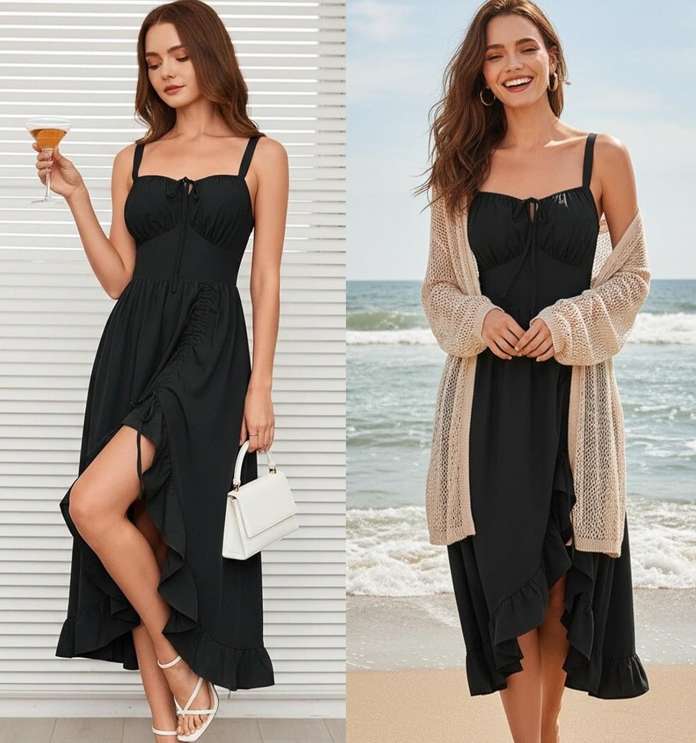 Scarlet Darkness Renaissance Dress Women Summer Corset Dress Flowy Sleeveless Milkmaid Vacation Sundress with Pockets - Image 6