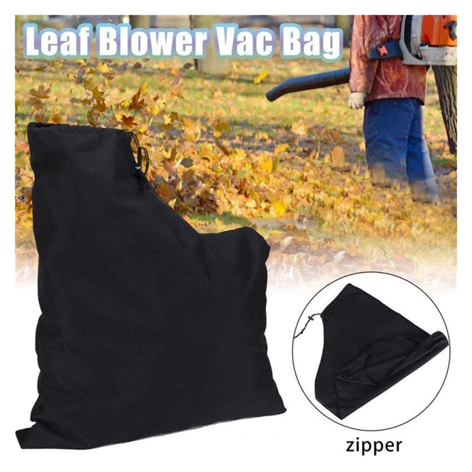 Bolsa Soplador De Hojas Bolsa for aspiradora y soplador de hojas con cremallera, for recolección de hojas, for limpieza de césped y jardín. Bolsa Para Soplador De Hojas(5PCS)