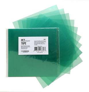 Gizmo Dorks Polyester Film PET Tape for 3D Printers and Printing, 6.25 x 6.25 inches, 10 Sheets per Pack