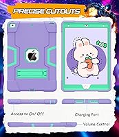 Vista 7 de Cantis - Funda para iPad de 9.ª generación/iPad de 8.ª generación/iPad de 7.ª generación, funda protectora resistente a los golpes con soporte