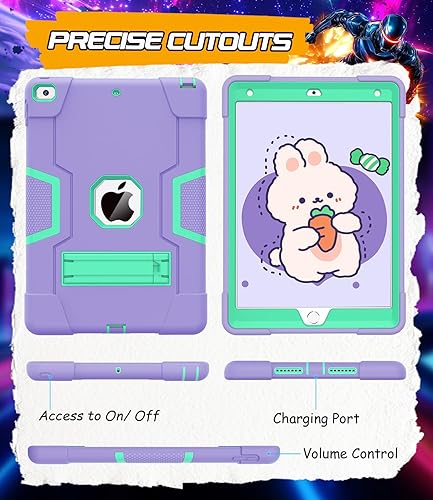 Miniatura 7 de Cantis - Funda para iPad de 9.ª generación/iPad de 8.ª generación/iPad de 7.ª generación, funda protectora resistente a los golpes con soporte