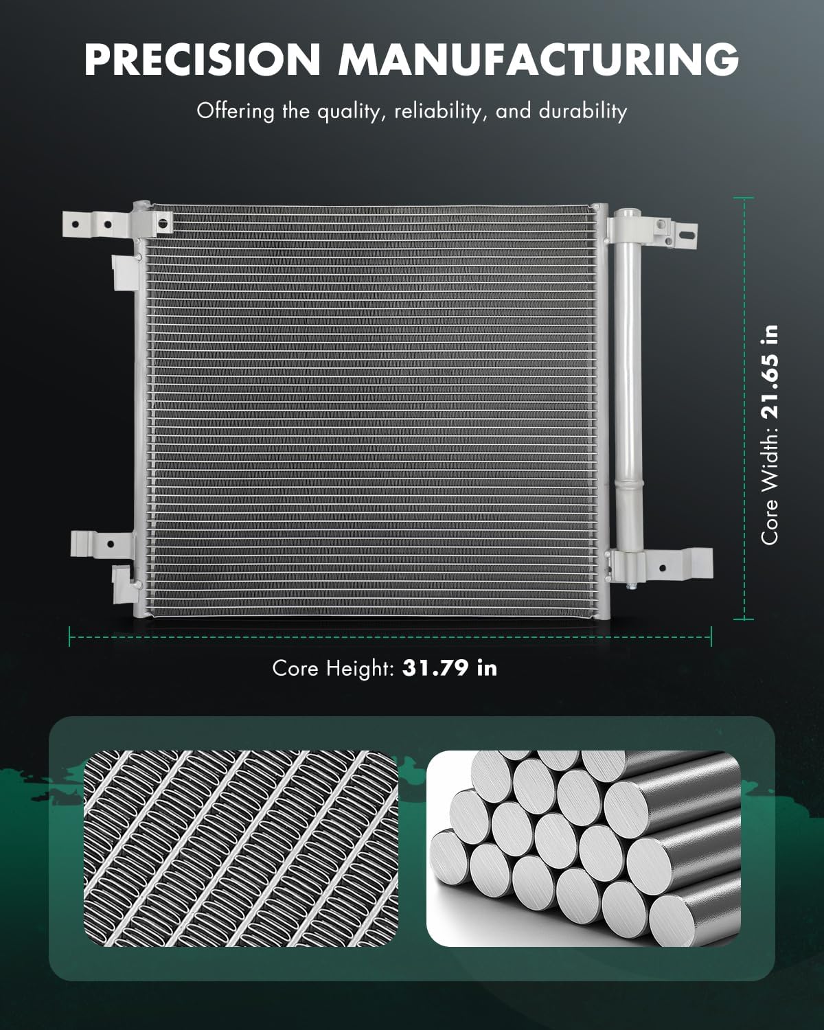 SCITOO Condenser Air Conditioning Compatible with 2010 2011 2012 2013 2014 2015 2016 for Cadillac SRX 2.8L 3.0L 3.6L, Replace# 20981270