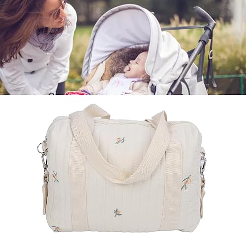 Miniatura 3 de Bolsa de pañales pequeña, 11.4 x 10.2 x 4.7 in, bolsas organizadoras para cochecito de bebé, bolsas organizadoras de pañales, reutilizables bordadas