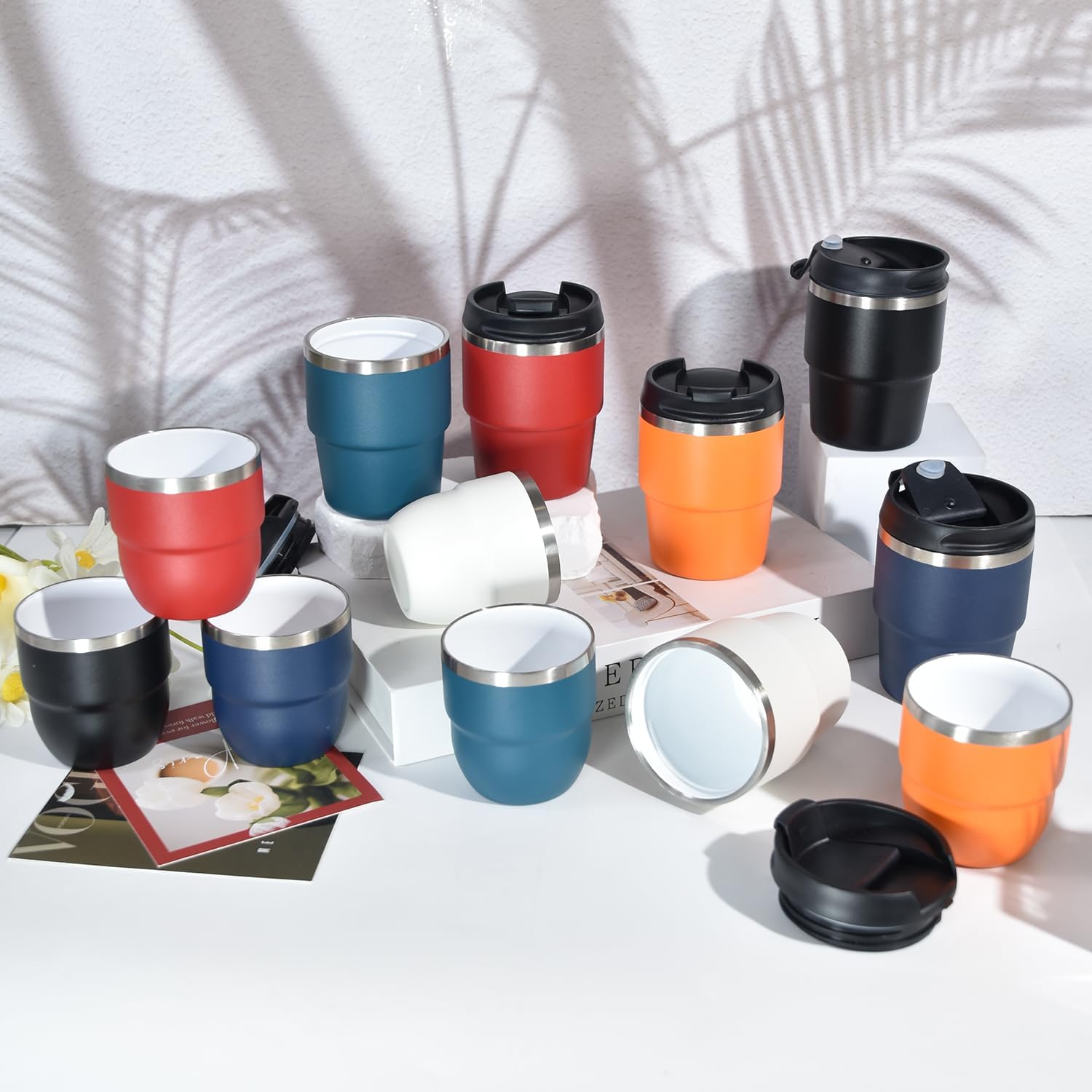 6oz Espresso Cups, Insulated Espresso Cups Set of 2, Expresso Shots Cup, Stainless Steel Shot Glasses for Coffee, Portable Espresso Travel Mug for Camping - Image 5