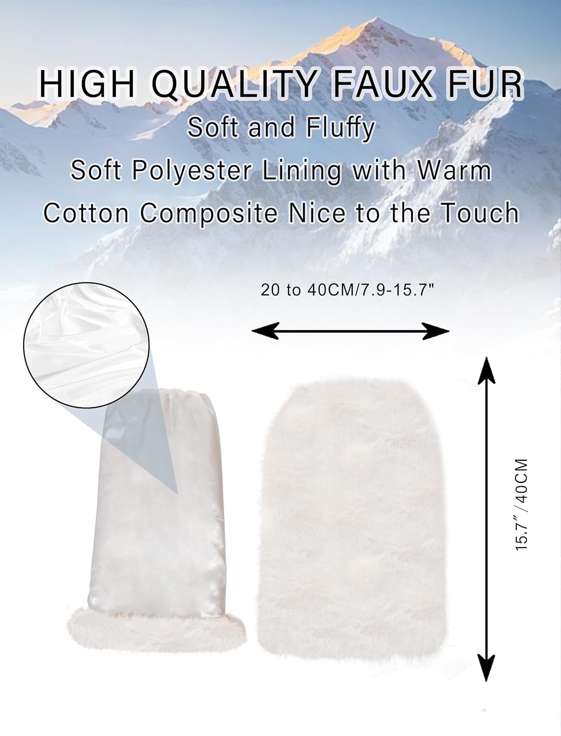 sy soul young Faux Fur Leg Warmers Boot Cuffs for Women Winter Fluffy Ankle Warmers Cover Halloween Sexy Santa Costume - Image 4