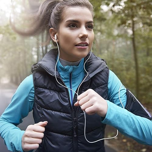 Miniatura 6 de Paquete de 2 auriculares con cable, con micrófono y control de volumen, auriculares intrauditivos de 0.138 in, auriculares con cancelación de ruido