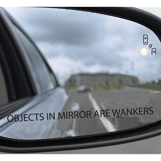 myrockshirt Objects in The Mirror Are wankers :- Fun Spass Losing Aufkleber,Sticker,Decal,Autoaufkleber,UV&Waschanlagenfest,Profi-Qualität