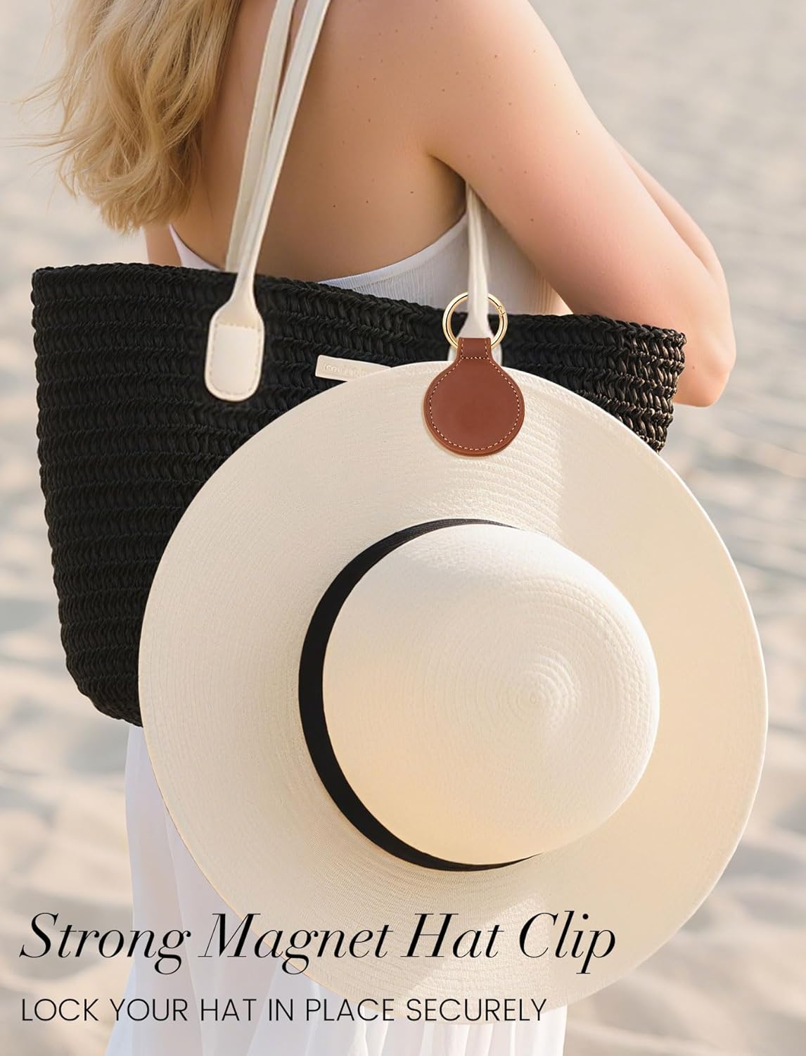 Niveaya Magnetic Hat Clip for Travel on Bag - Magnet Storage Hook, Vacation Traveling Essentials Accessory