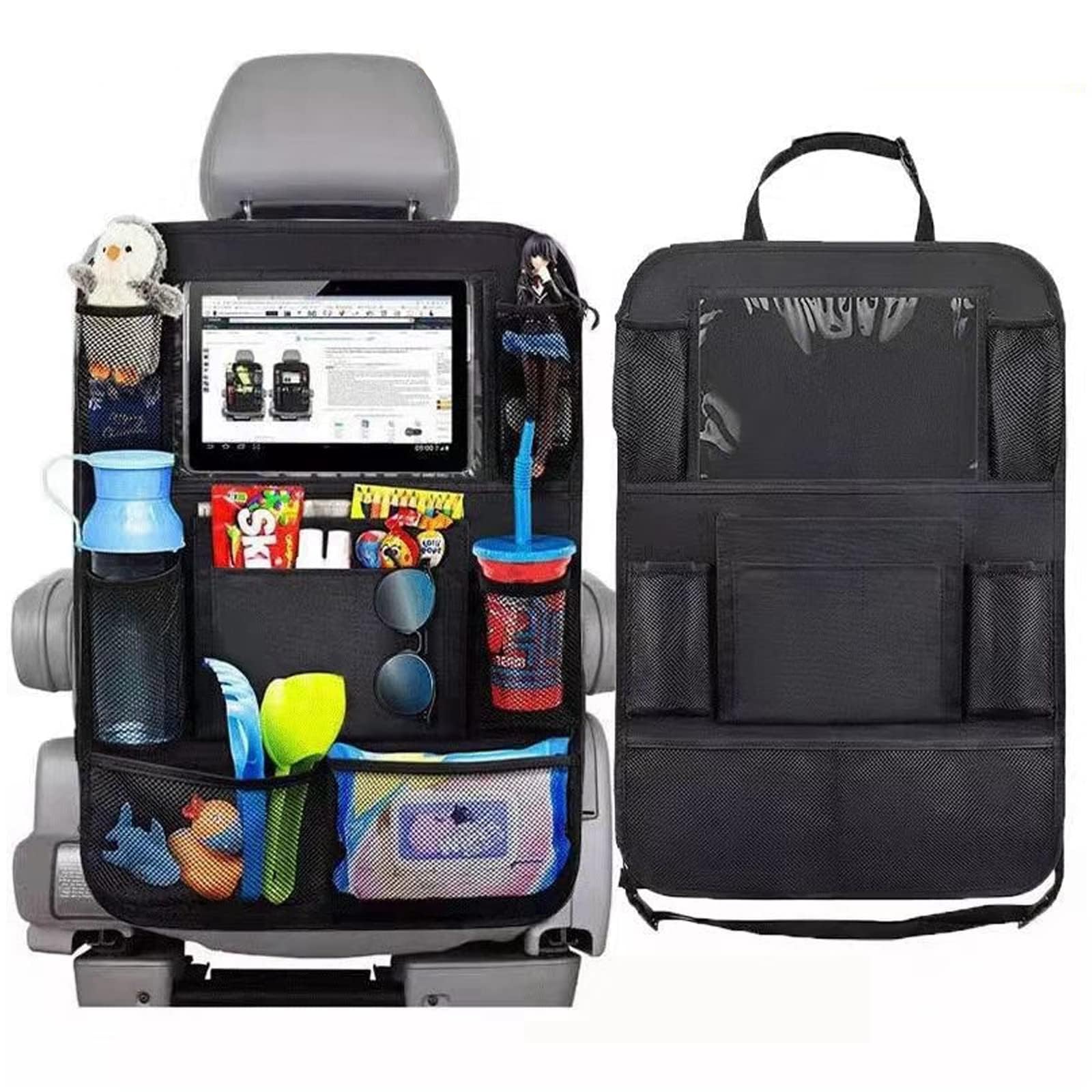JINGDA 2 Pcs Car Seat Back Organiser for GWM Ora 03 Funky Cat 2024-2025, Kick Mat Back Seat Protector, Water Proof Back Seat Protector for Kids