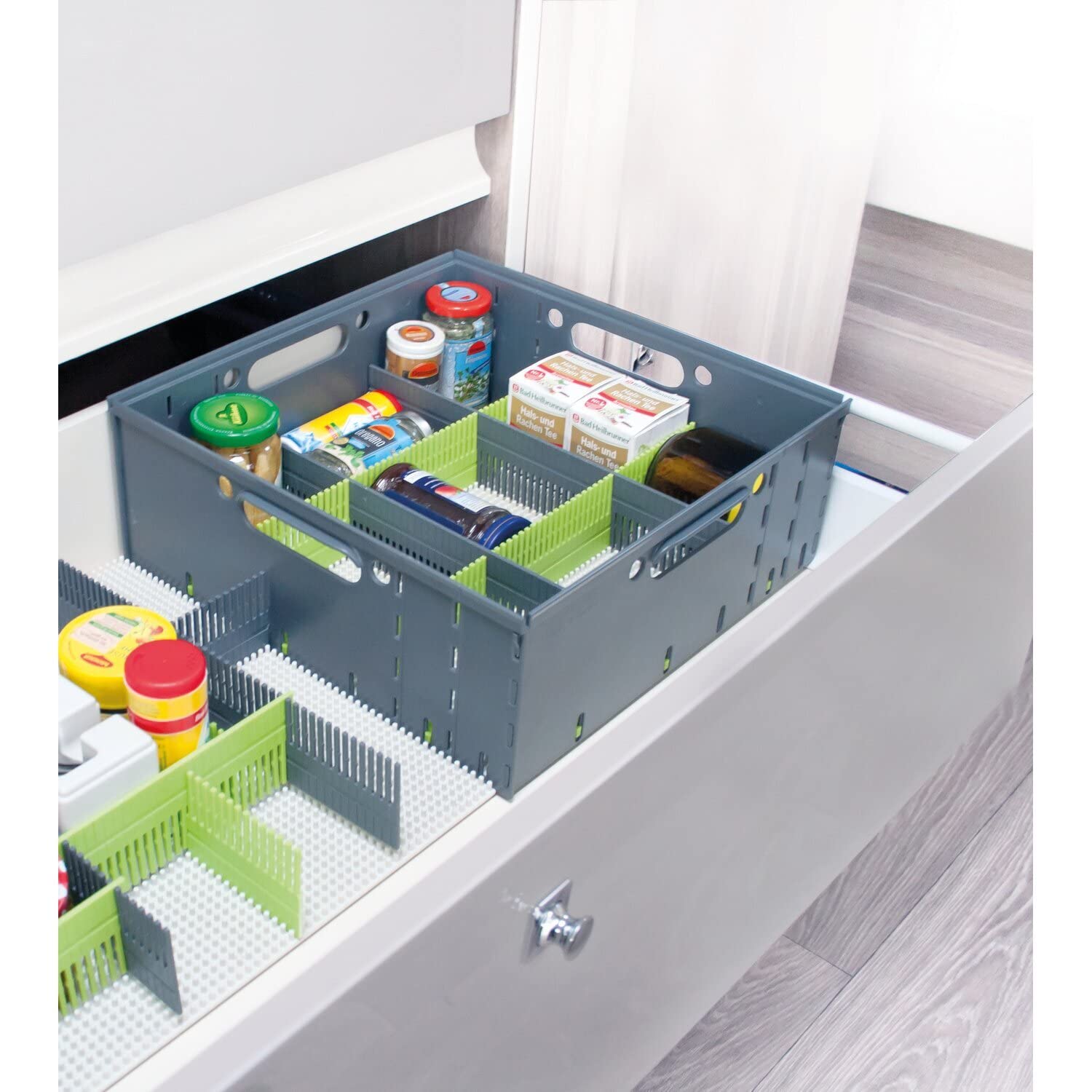 Staubox Stauleistensystem Inkl. 4 Stauleisten, Größe:Standard Frozen - weiß