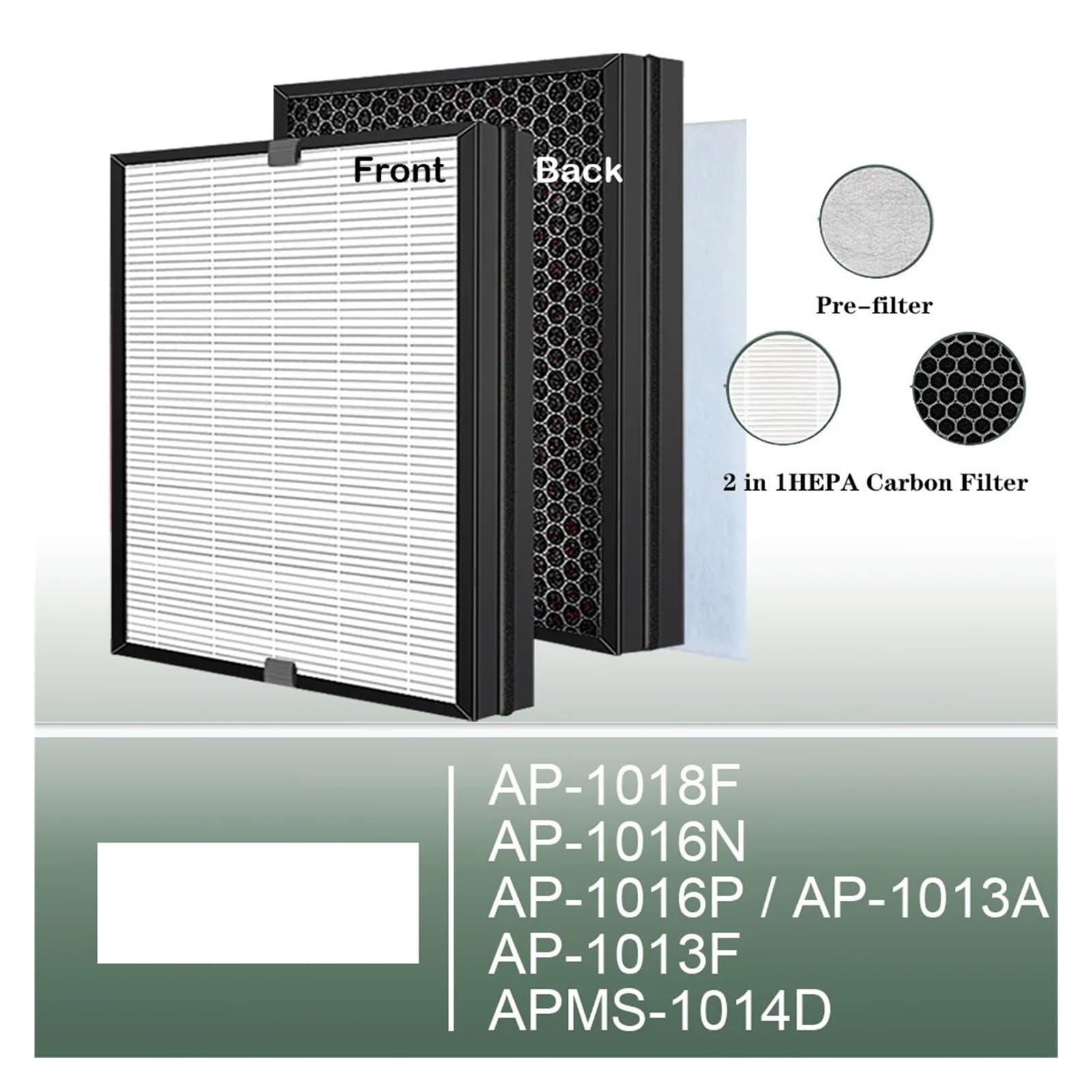 Filtro HEPA Filtro De Carbono Compuesto Compatible Con Coway AP-1018F