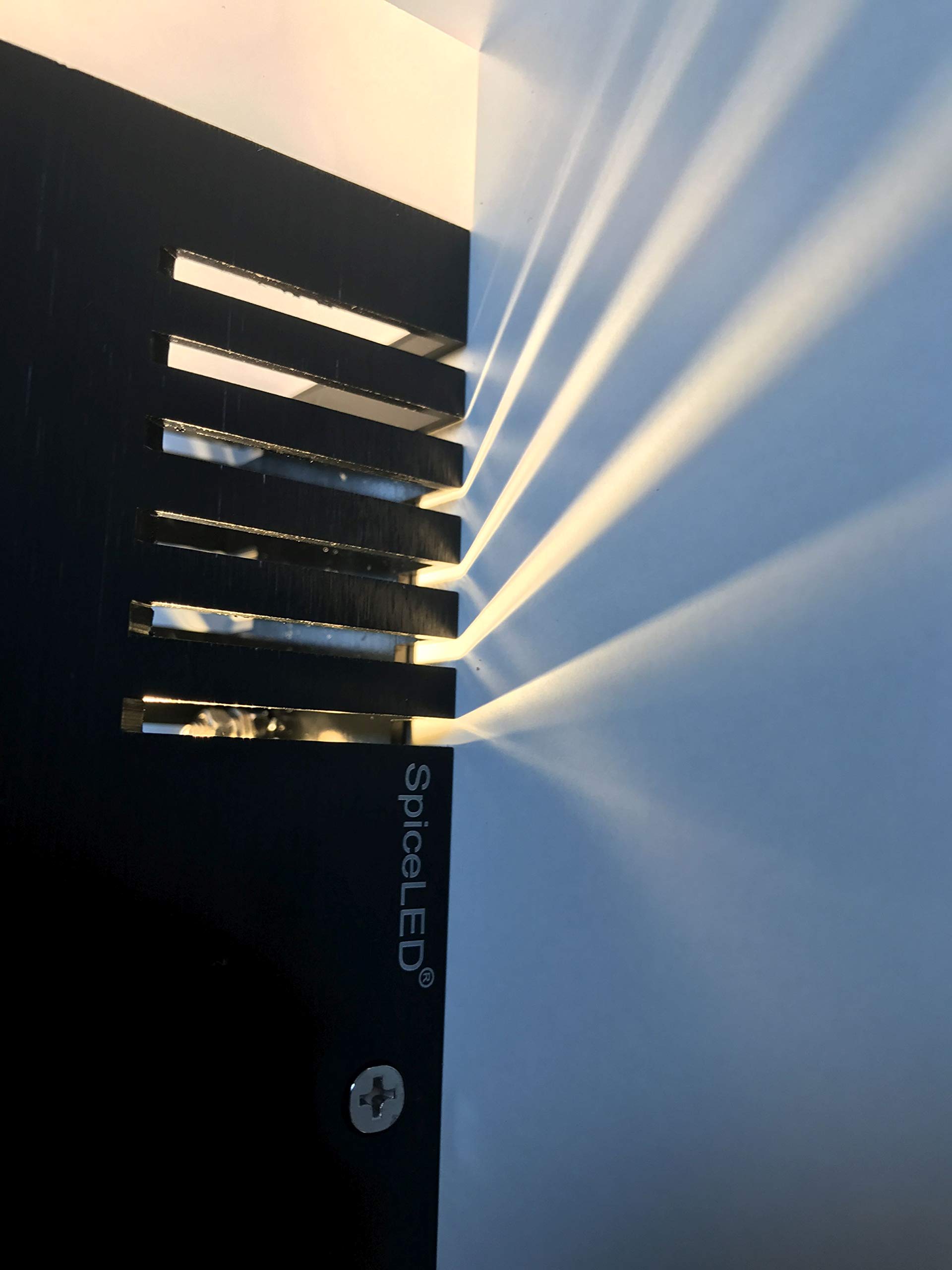 Wandleuchte | ShineLED-14 Black Edition | Schalter | 2x7W Warmweiß | Schatteneffekt | High-Power LED Wandlampe