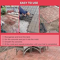 Vista 4 de Anothera Moldes de Hormigón Reutilizables de 15.7"x15.7"x1.57" Fabricador de Caminos Pathmate Moldeado de Piedra Fabricador de Piedras de Paso