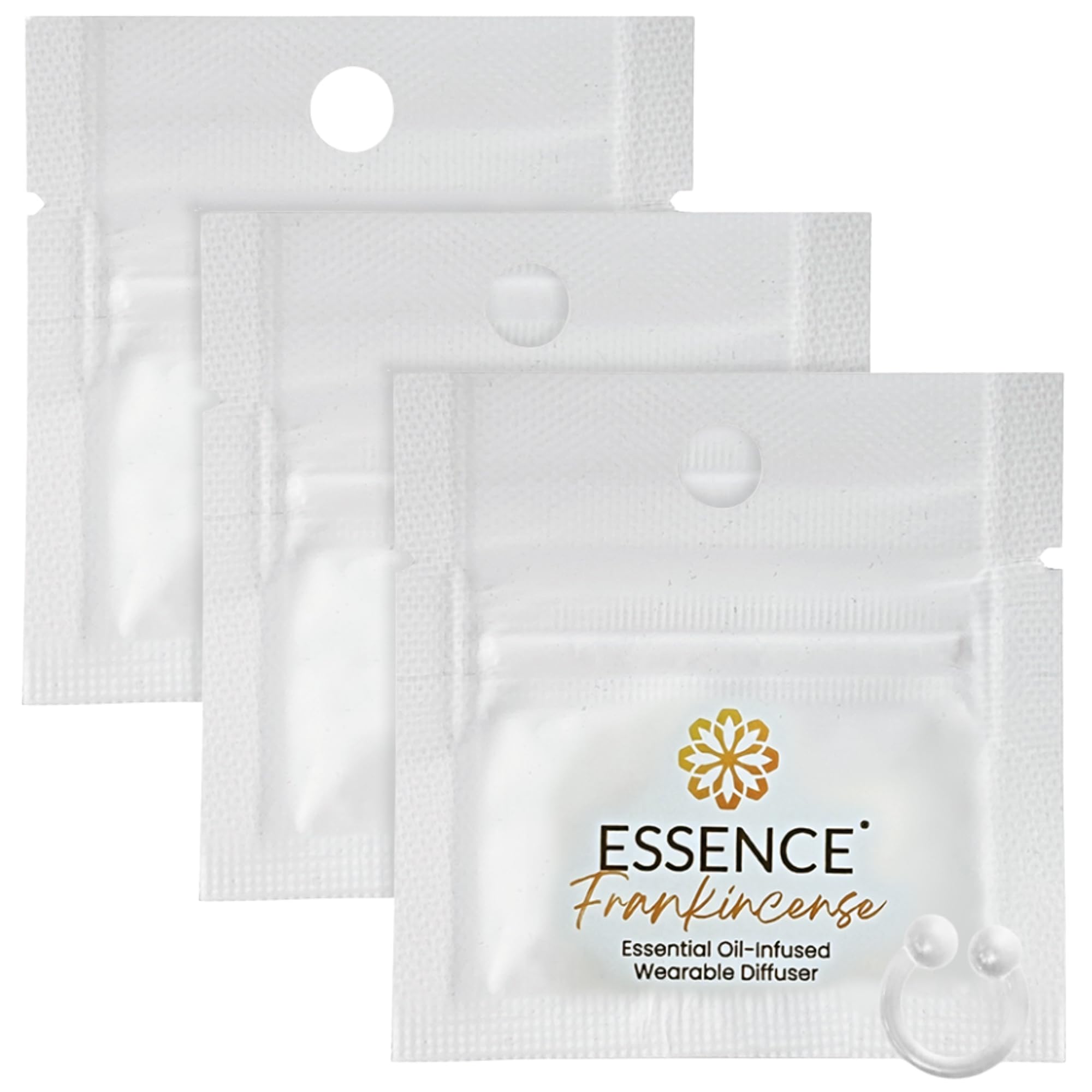 Essence Wearable Aromatherapy Nasal Diffuser – Frankincense Essential Oil Nose Ring Silicone Inhaler for Stress & Mood Support - Made in USA & Travel-Friendly (3 Pack)