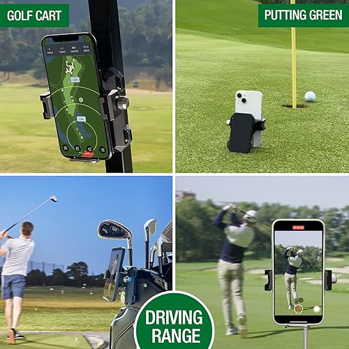 Miniatura 2 de Dprofy Organizador magnético para teléfono de golf, soporte para teléfono para carrito de golf, graba tu swing de golf con control remoto
