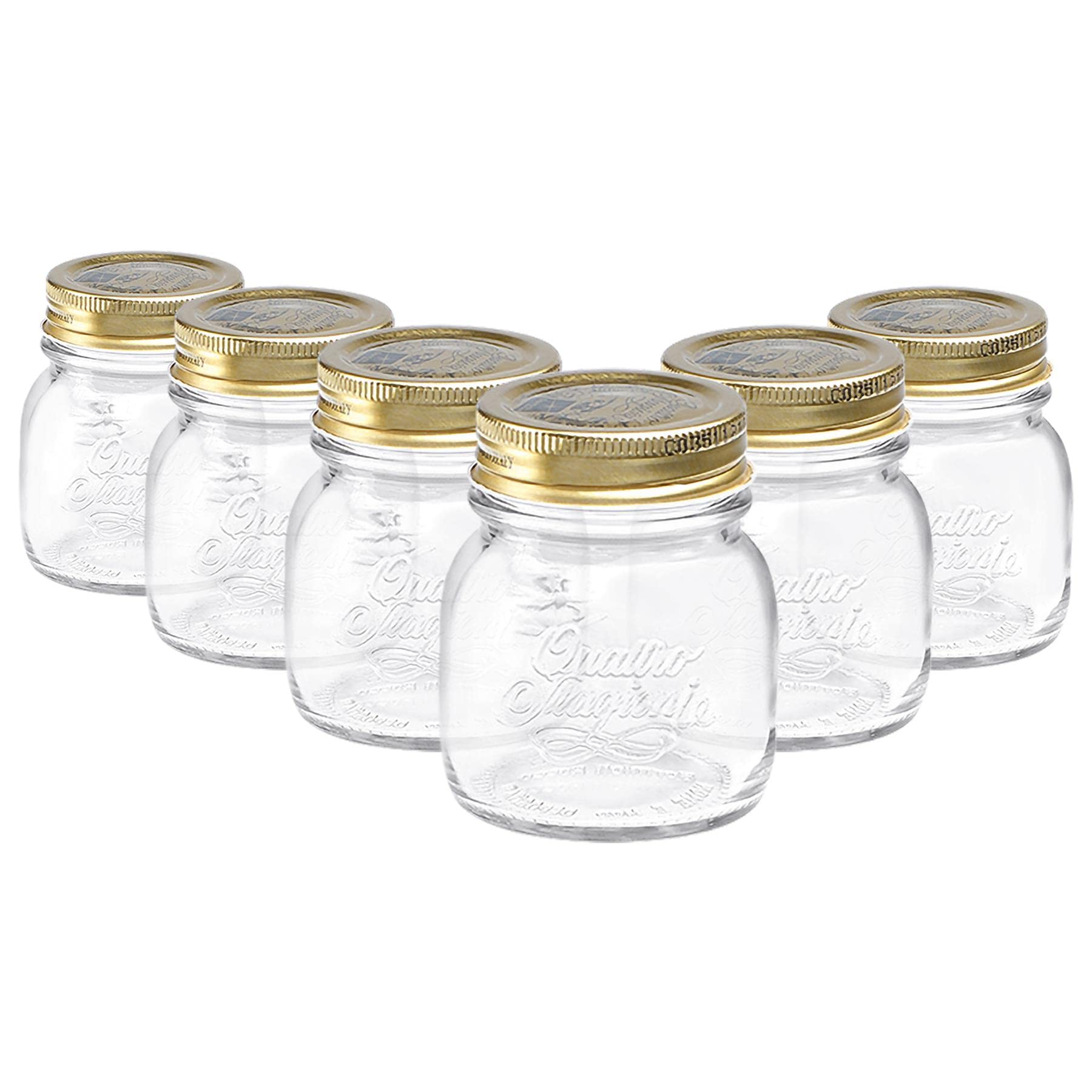 Quattro Stagioni Glass Storage Jars - 150ml - Pack of 6
