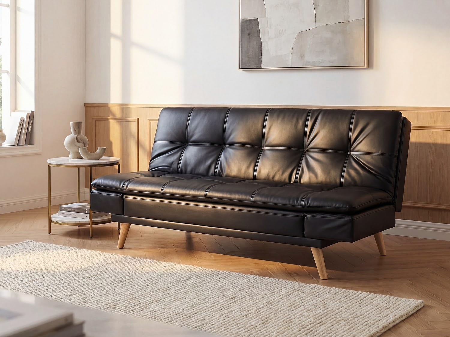 Dimensions of the Vente-unique Zarina Convertible Sofa.