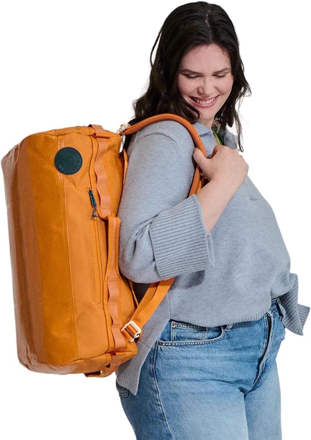 Baboon to the Moon Go-Bag Small 40L | Waterproof Travel Duffel Bag for Men & Women, Gym Bag, Carry-On Luggage, Weekend Getaway, TSA-Approved, Detachable Backpack Straps (Caramel) - Image 6