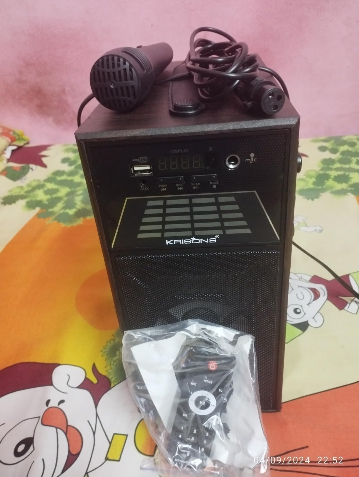 Krisons KS-22 Bluetooth Party Speaker with Wired Mic, Fm,USB and Aux ...