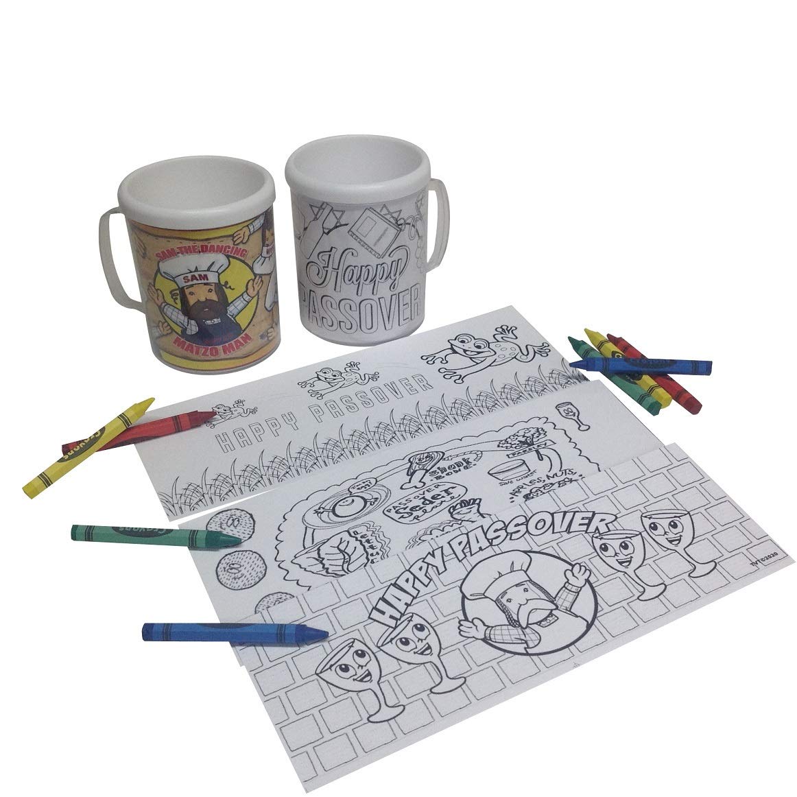 Diy Holiday Mug Passover 2 Plastic 8 Oz Mugs With 1 Color And 4 Coloring B W Inserts With Crayons Buy Online In Kuwait At Desertcart Com Kw Productid 196303207