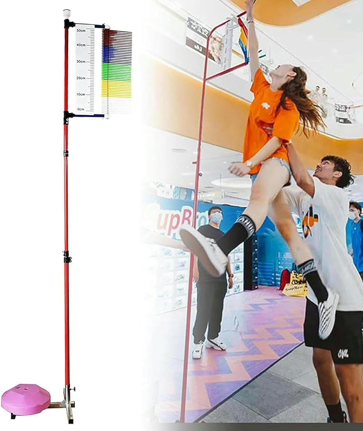 FLTRGO 1.2m-3.5m Vertical Jump Tester Jump Measurement Test Stick Pole Tool, Basketball Training Equipment, Fitness Training Jump Power Meter, Jump Measurement Tester