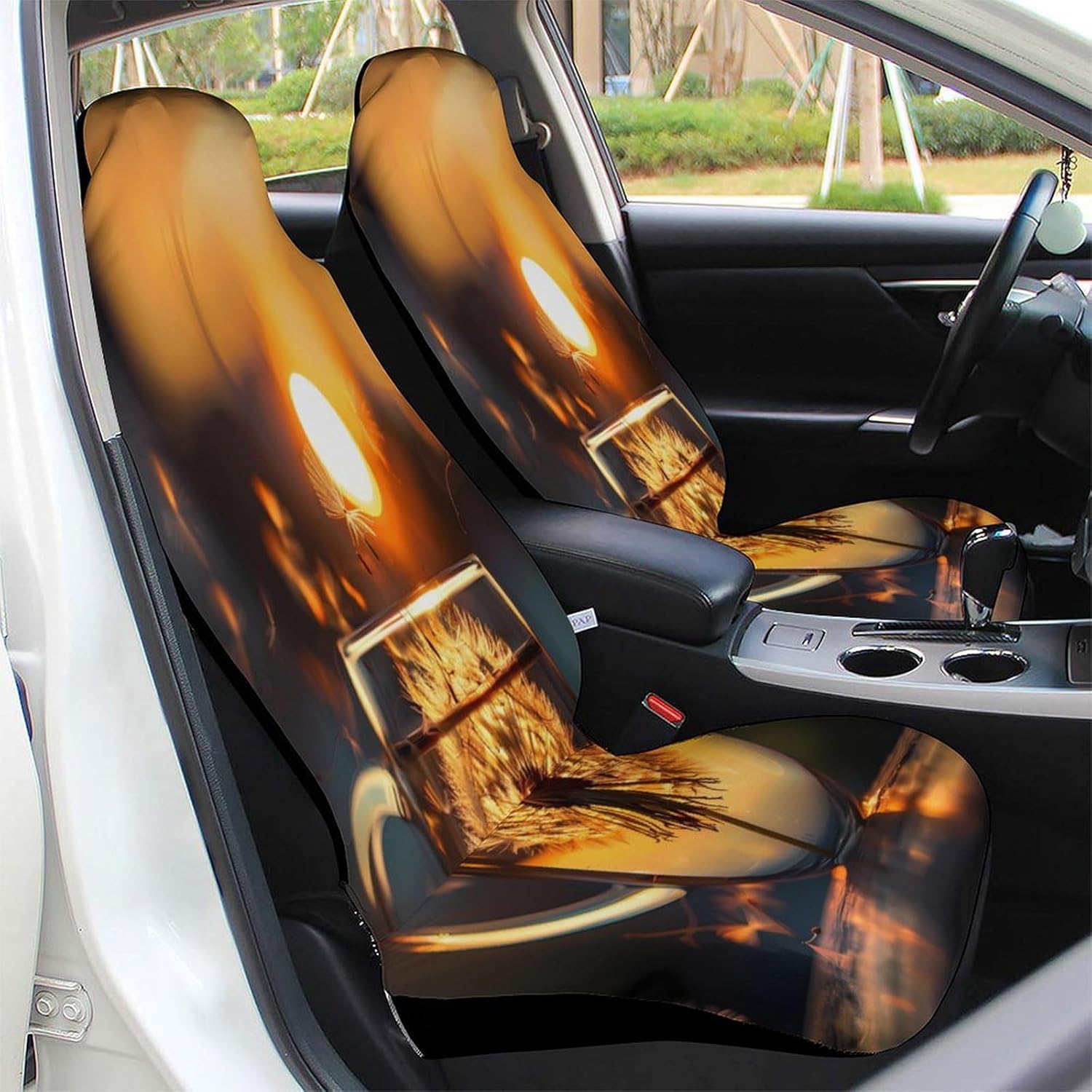 Dandelion Tea Car Seat Covers Automotive Seat Covers Car Seat Protector Auto Front Seats Protector for Most Cars 2PCS