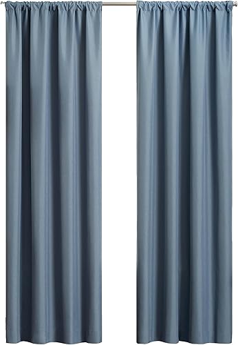 Vista 41 de ECLIPSE, Kendall - Cortinas blackout térmicas modernas con bolsillo para cortinero, cortinas para ventana de habitación o sala (1 panel), 42x84