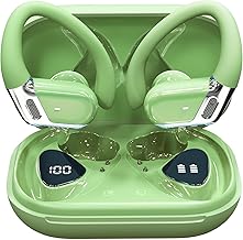 Bluetooth 5.4 Sport Headphones, Bluetooth Earphones with 3D Bass Stereo, 50 Hours Wireless Headphones In Ear Noise Cancellation ENC and 4 HD Mics