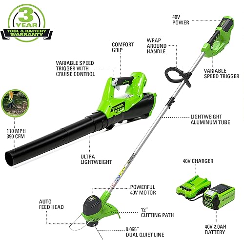 Miniatura 6 de Greenworks Pro - Cortacésped inalámbrico sin escobillas de 80 V y 21 pulgadas, batería de 4.0 Ah y cargador rápido de 60 minutos incluido y kit
