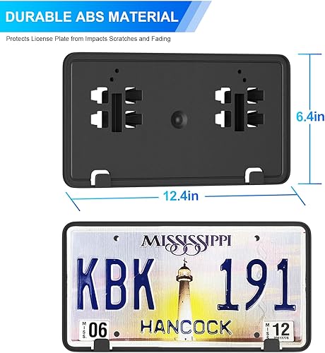 Miniatura 2 de Soporte de marco para placa de matrícula delantera JL3Z17A385BA, accesorios F150 para Ford 2018, 2019, 2020, F150, negro (2018-2020 (2.7L 3.0L 3.5L))