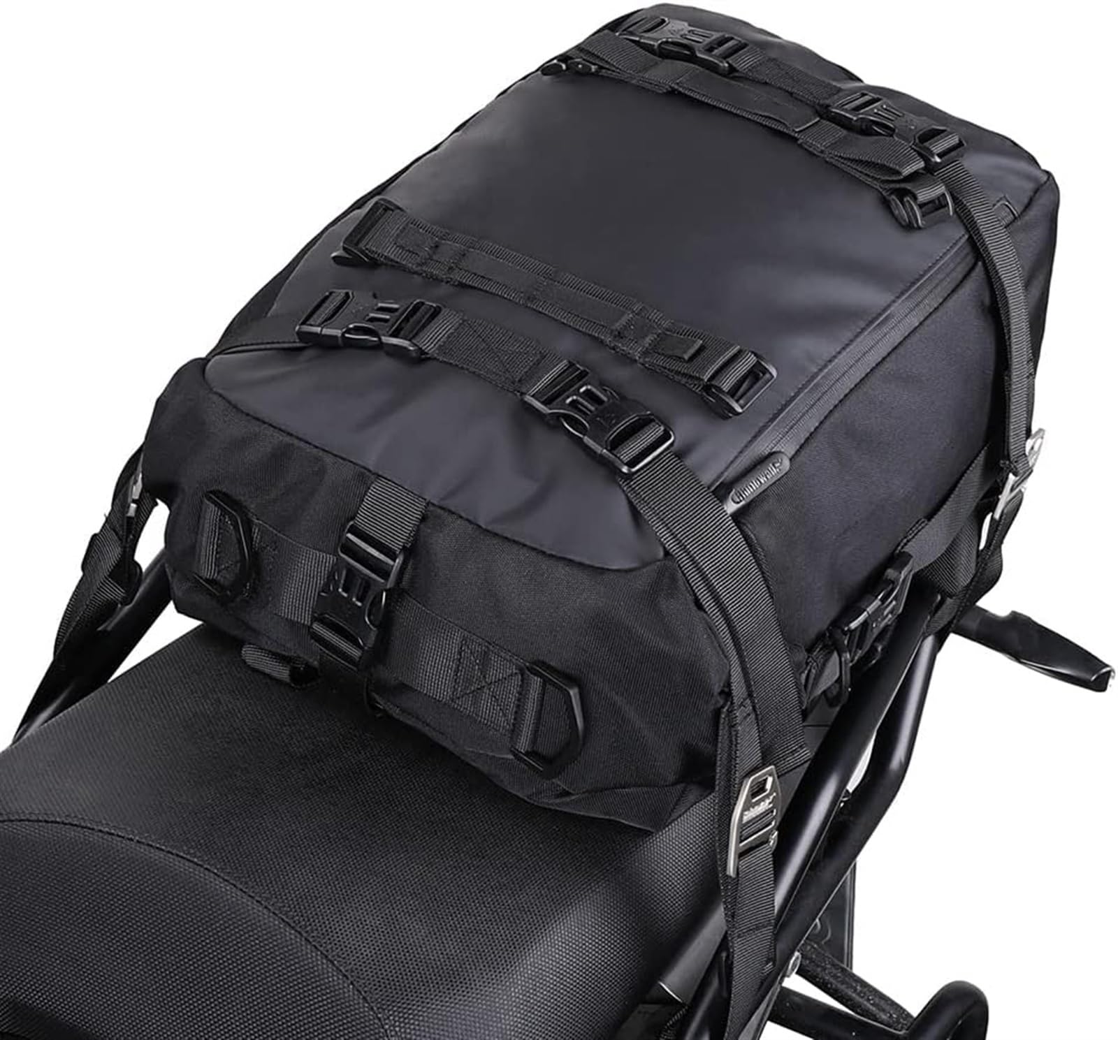 THE WHITE SHOP Motor Saddle Bag Motorcycle Pannier Bag Waterproof Multifunctional Rear Rack Trunk Seat Bag (Color : Black)