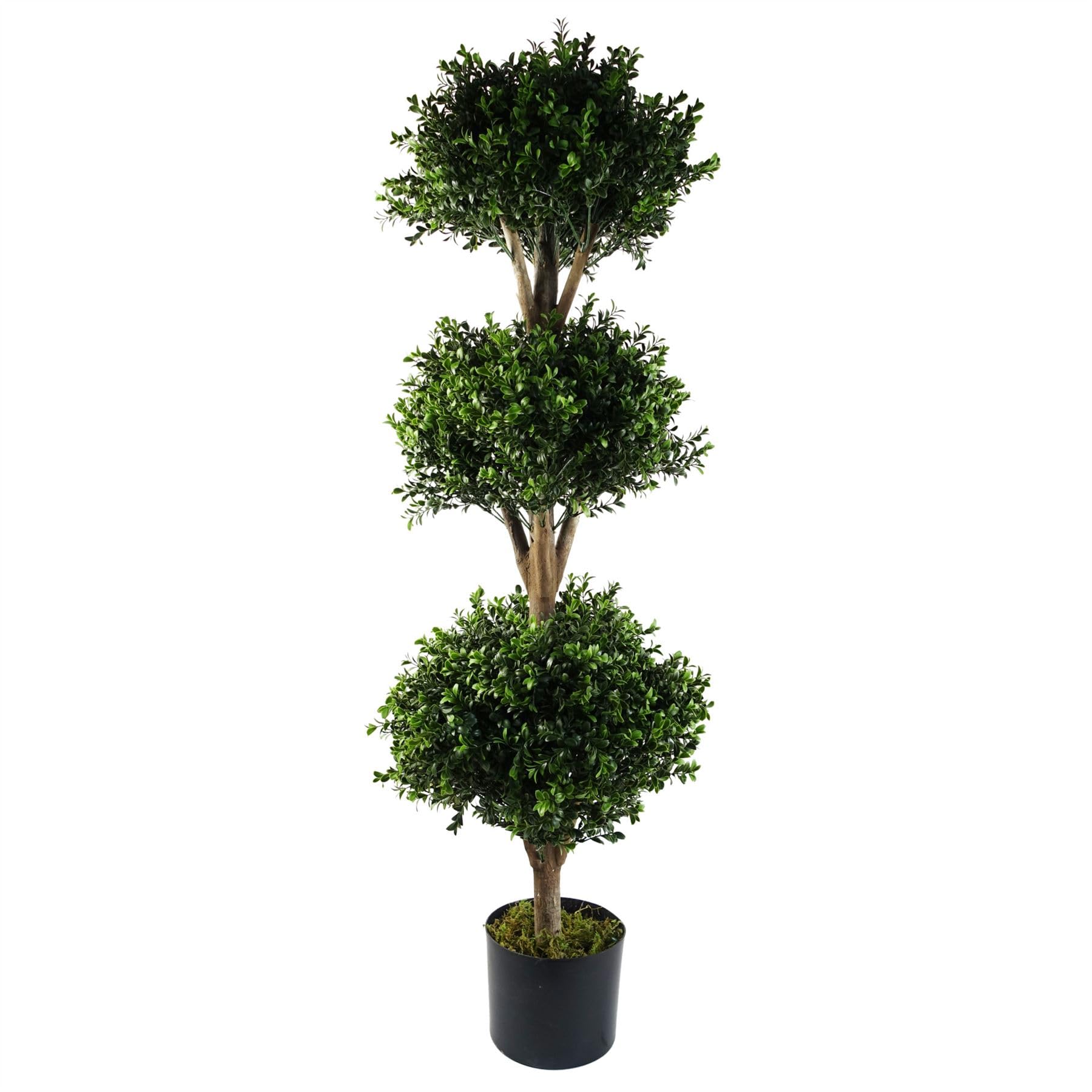 Leaf Buxus Triple Ball Artificial Tree Uv Resistant Outdoor Topiary  120Cm Botanik from B&Q