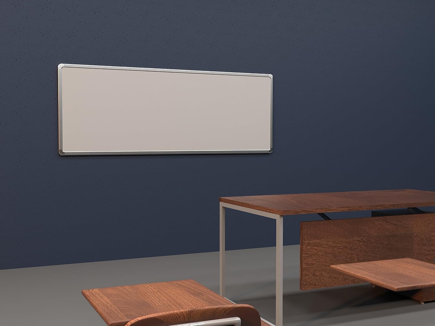 Astra Chrome Writing Board with Melamine Coated Surface (1.2 x 1.5 m, Whiteboard) | Whiteboards | Non-Magnetic | Dry Erase | School College Office Room